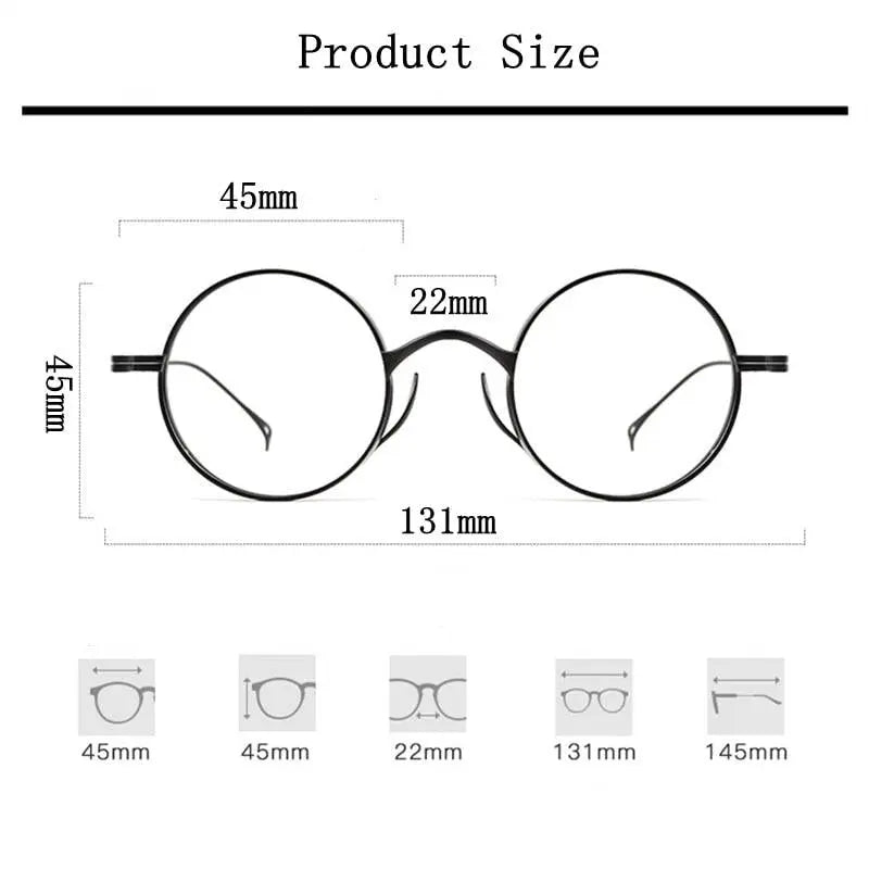 Unisex Full Rim Titanium Prescription Glasses 9818CK — view 3 | Rx Spectacle