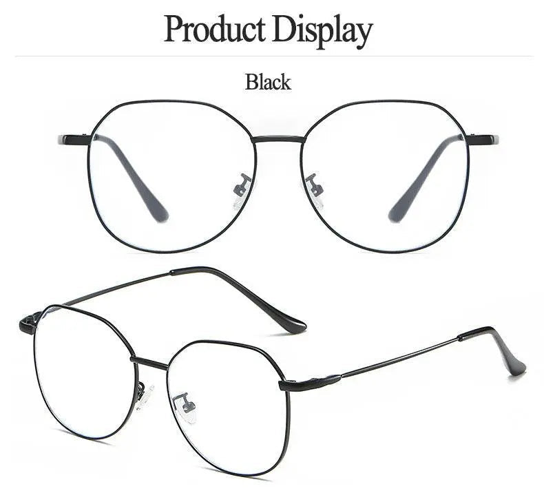 Unisex Polygon Full Rim Alloy Prescription Glasses Zy9038 — view 14 | Rx Spectacle