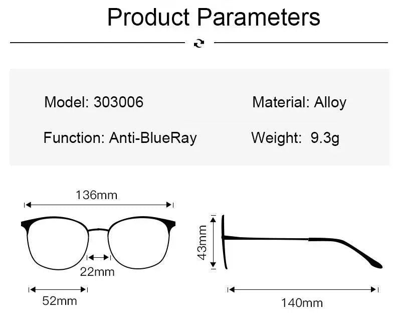 Unisex Round Full Rim Alloy Prescription Glasses 33006 — view 11 | Rx Spectacle