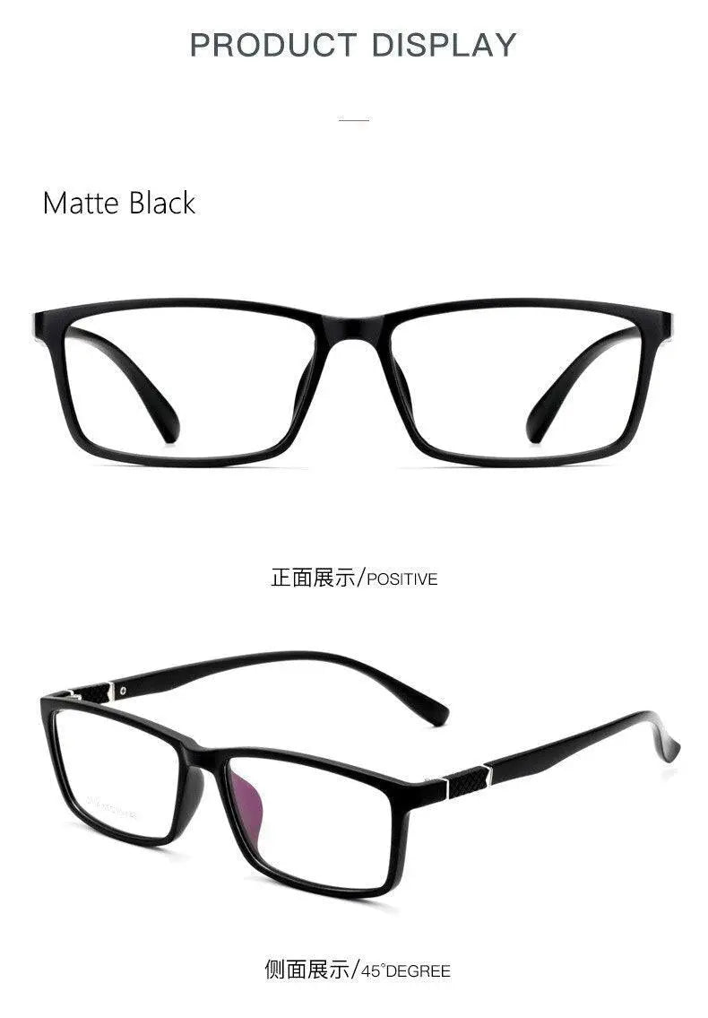 Men's Square Full Rim Resin Prescription Glasses D114 — view 12 | Rx Spectacle