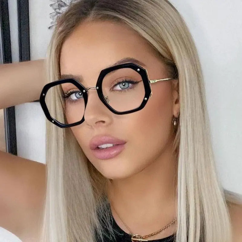 Women's Polygon Full Rim TR90 Prescription Glasses 95243 — view 1 | Rx Spectacle