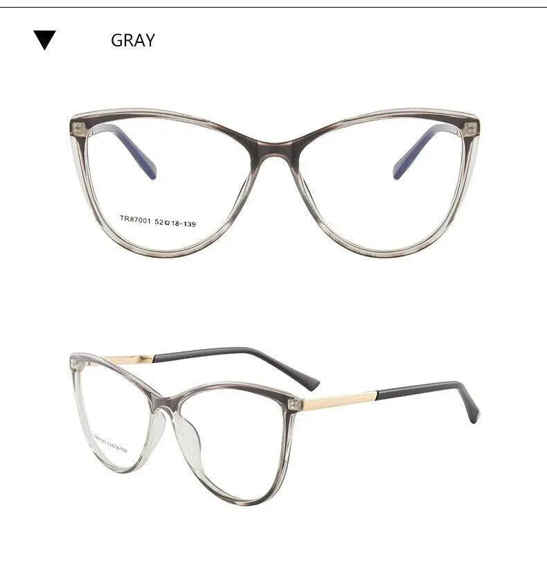 Women's Cat Eye Full Rim TR90 Prescription Glasses TR7001 — view 15 | Rx Spectacle