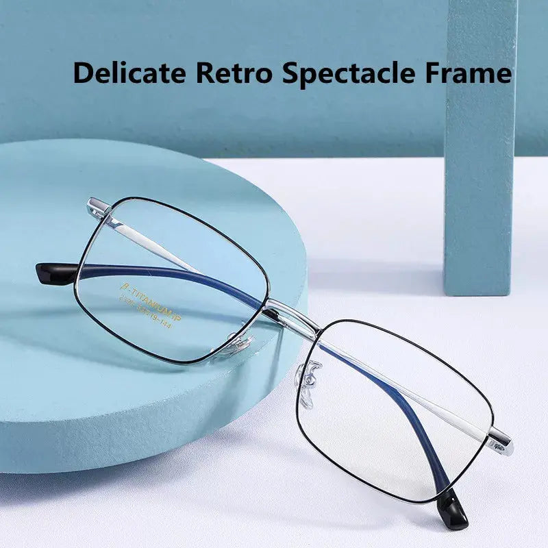 Unisex Square Full Rim Titanium Prescription Glasses 2320 — view 2 | Rx Spectacle