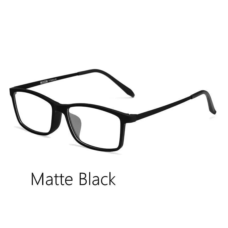 Unisex Square Full Rim Titanium Prescription Glasses HR3048 — view 8 | Rx Spectacle