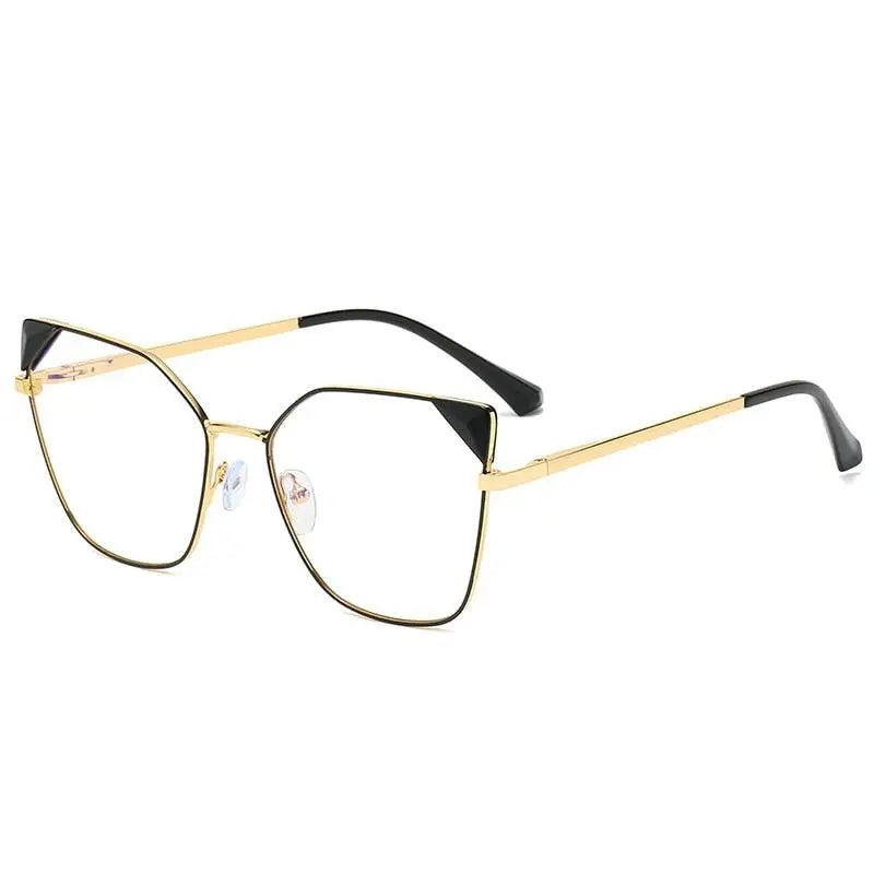 Women's Cat Eye Full Rim Alloy Prescription Glasses 95807 — view 7 | Rx Spectacle