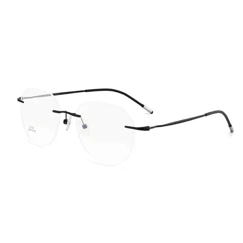 Men's Rimless Titanium Prescription Glasses S7052 — view 13 | Rx Spectacle