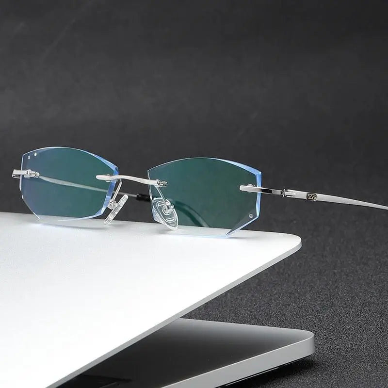 Unisex Rimless Titanium Prescription Glasses 9119 — view 1 | Rx Spectacle