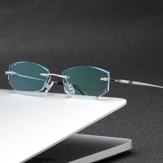 Unisex Rimless Titanium Prescription Glasses 9119 — view 1 | Rx Spectacle