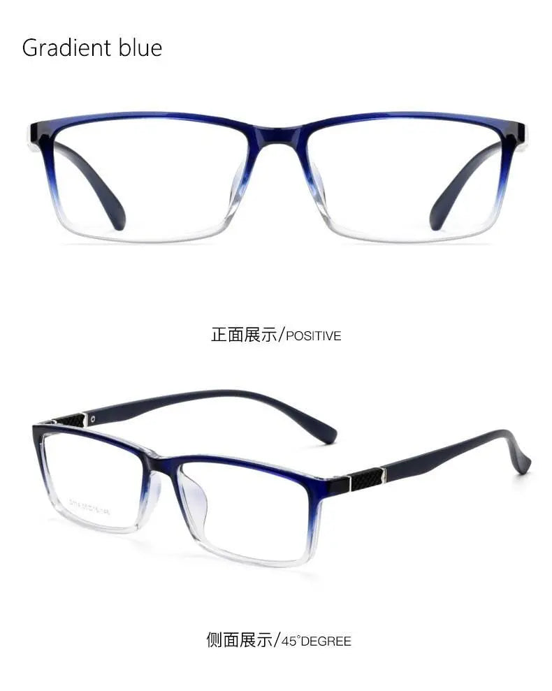 Men's Square Full Rim Resin Prescription Glasses D114 — view 13 | Rx Spectacle