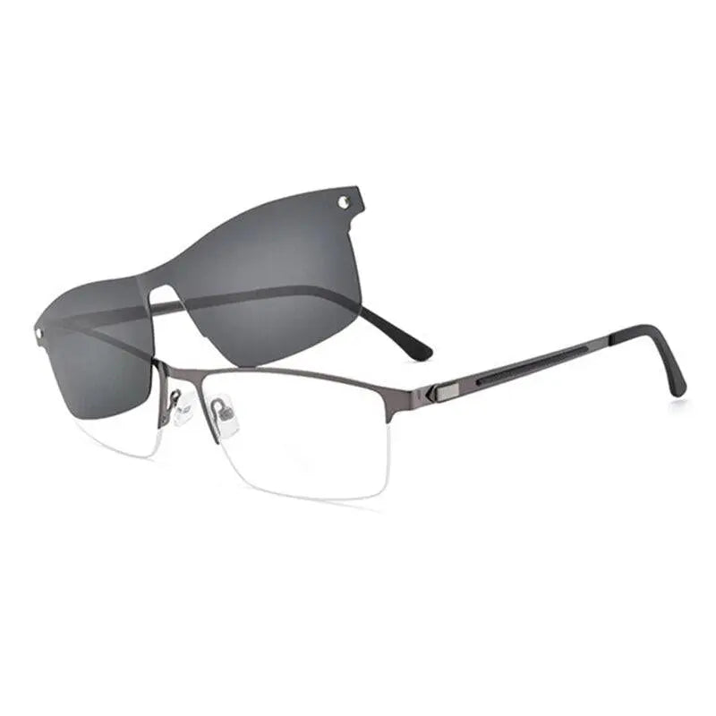 Unisex Full Rim Alloy Clip-On Prescription Glasses 94007 — view 2 | Rx Spectacle