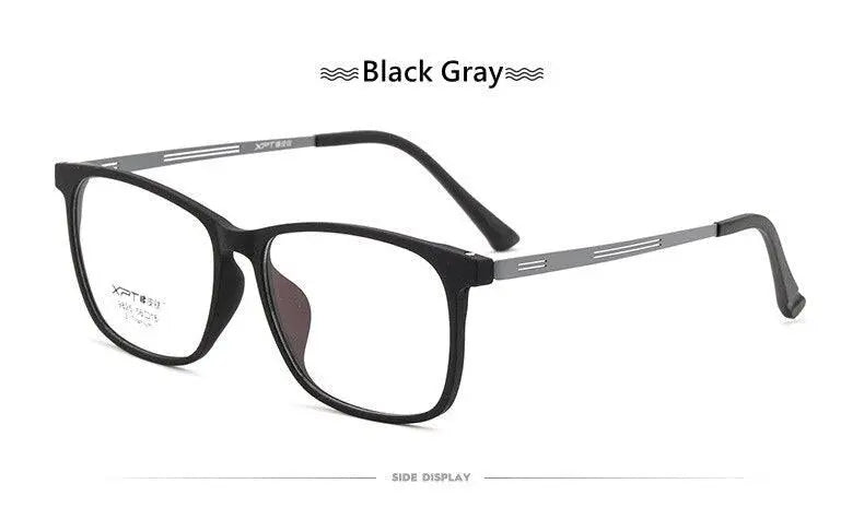 Men's Square Full Rim Titanium Prescription Glasses 9825 — view 15 | Rx Spectacle