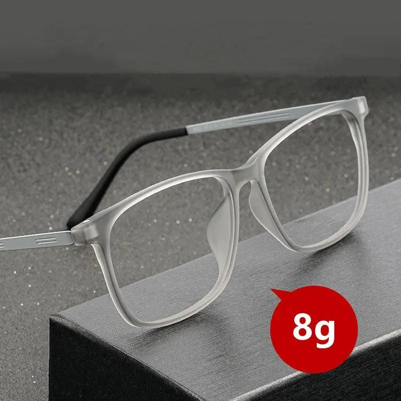 Men's Square Full Rim Titanium Prescription Glasses 9825 — view 2 | Rx Spectacle