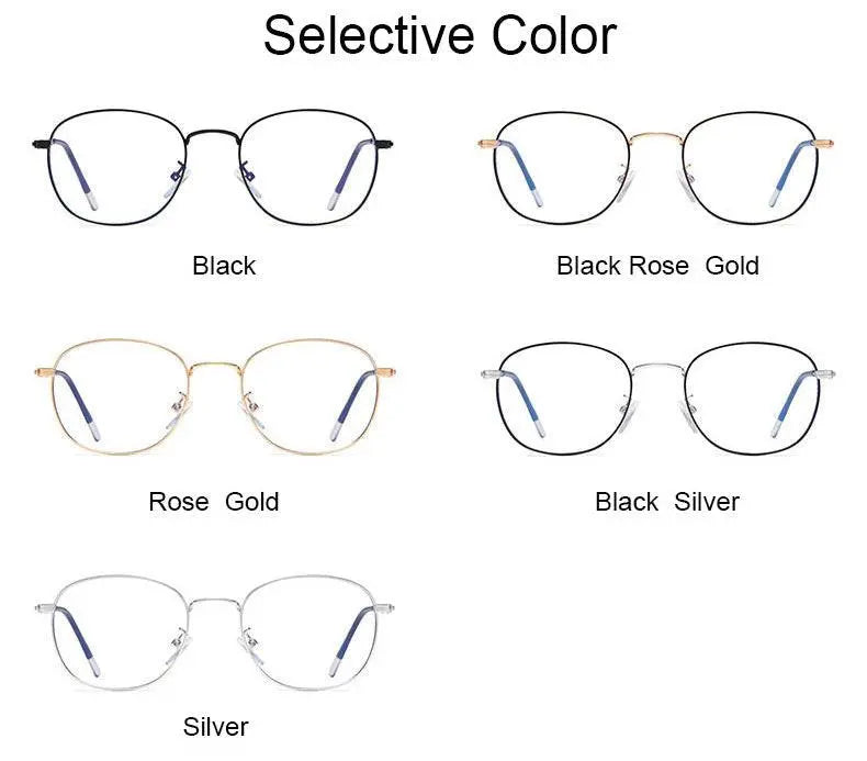 Unisex Round Full Rim Alloy Prescription Glasses 33006 — view 12 | Rx Spectacle