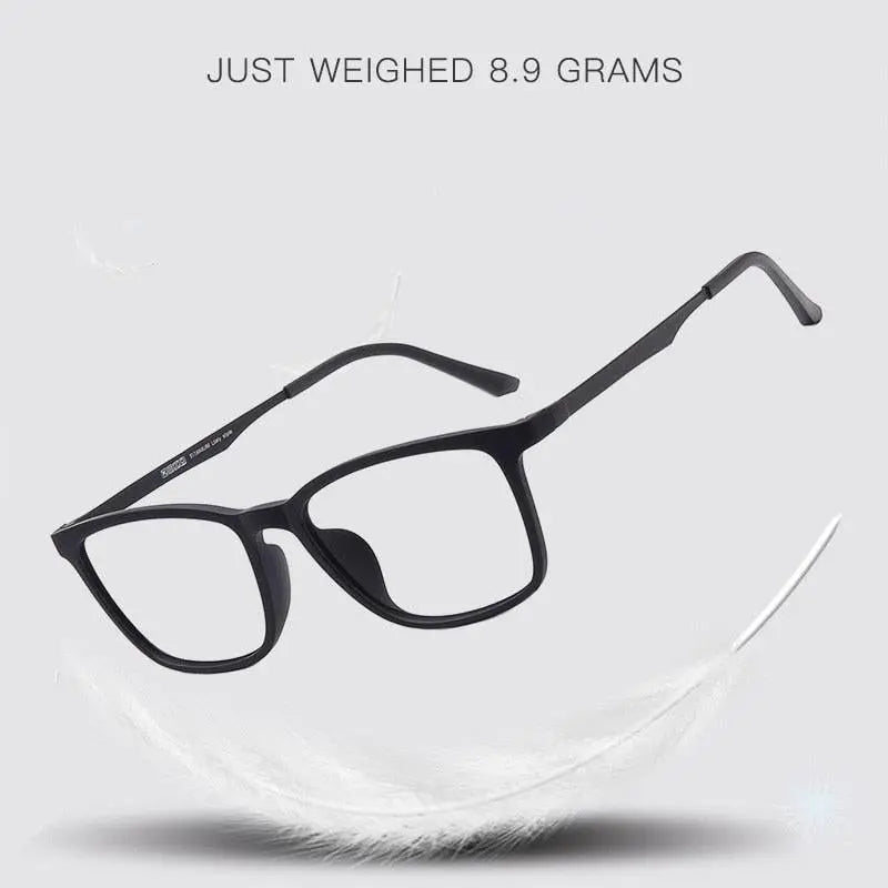 Men's Square Full Rim Titanium Prescription Glasses Y8808 — view 6 | Rx Spectacle