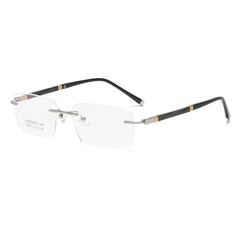 Men's Square Rimless Prescription Glasses 88055 — view 11 | Rx Spectacle