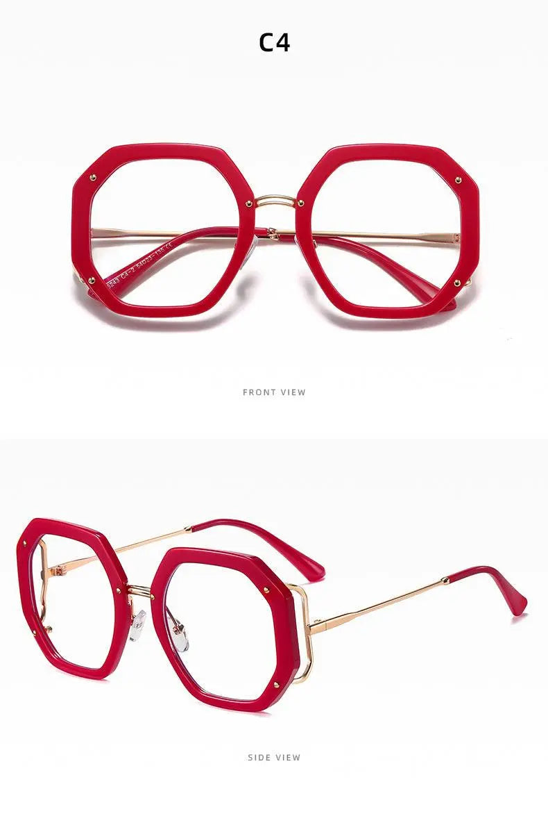 Women's Polygon Full Rim TR90 Prescription Glasses 95243 — view 18 | Rx Spectacle