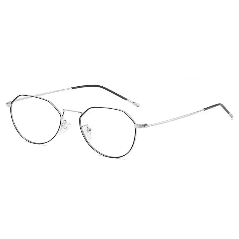 Women's Round Full Rim Alloy Flat Top Prescription Glasses 920219 — view 4 | Rx Spectacle