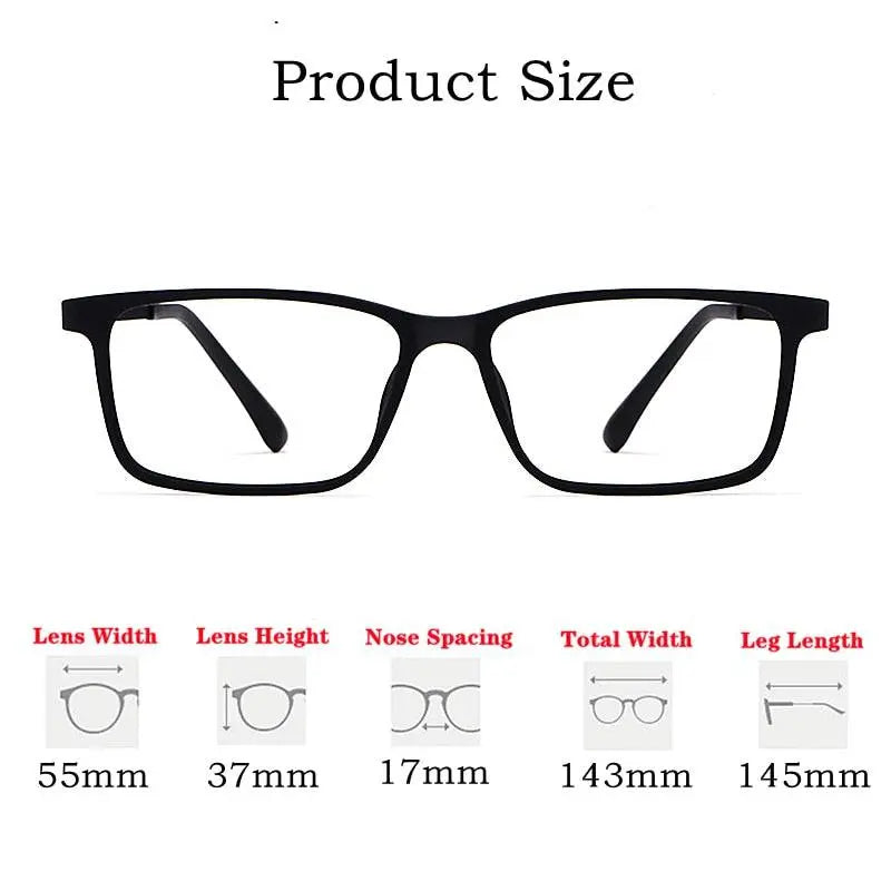 Men's Full Rim Titanium Prescription Glasses HR8085 — view 10 | Rx Spectacle