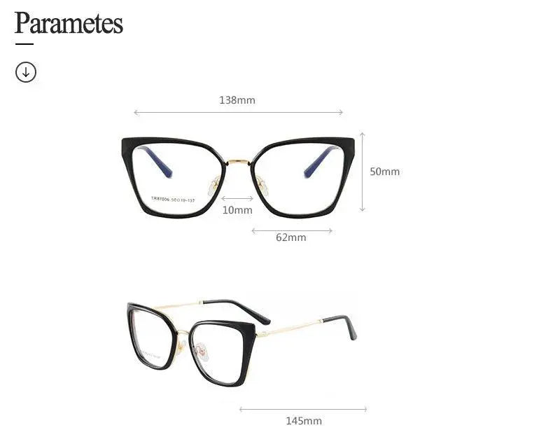 Cat Eye Full Rim TR90 Prescription Glasses 7001 — view 14 | Rx Spectacle