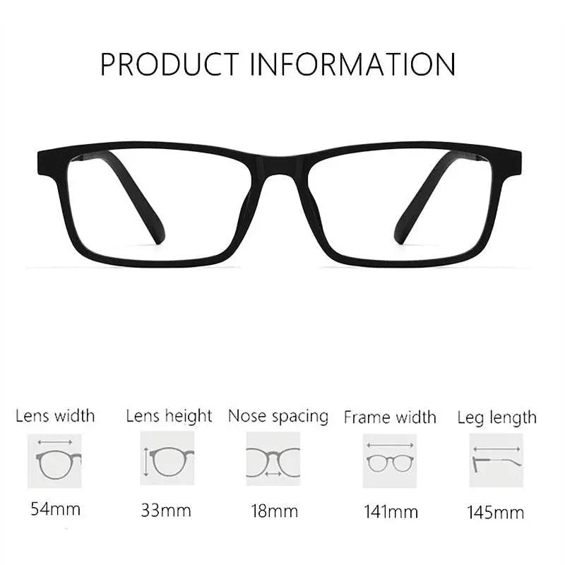 Unisex Full Rim Titanium Prescription Glasses 8836X — view 7 | Rx Spectacle