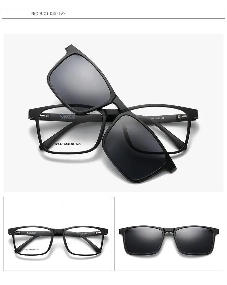 Unisex Full Rim Resin Clip-On Prescription Glasses 12147 — view 10 | Rx Spectacle