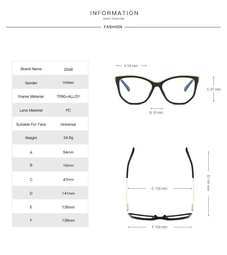 Women's Cat Eye Full Rim Acetate Prescription Glasses 2048 — view 13 | Rx Spectacle