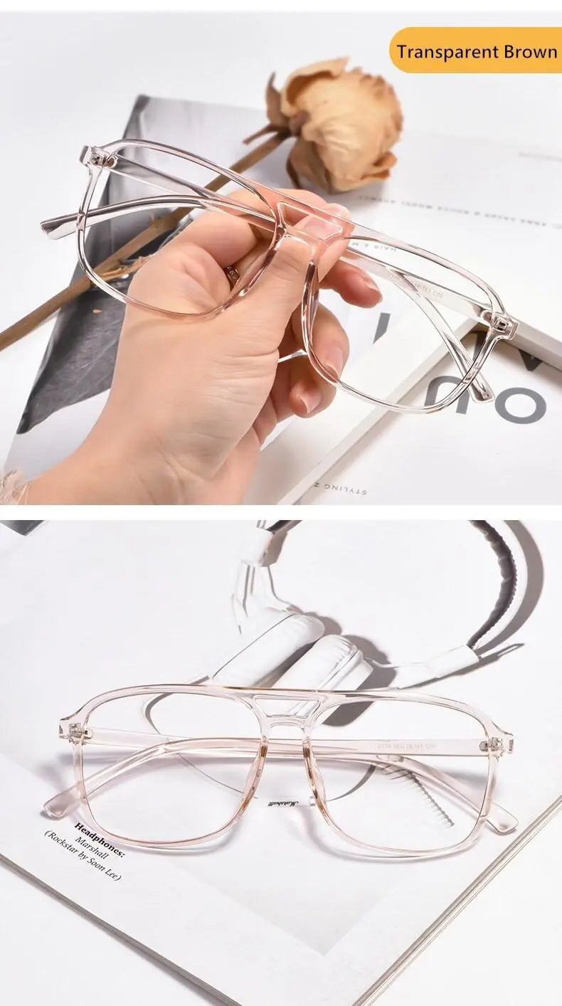 Unisex Full Rim TR90 Double Bridge Prescription Glasses D138 — view 14 | Rx Spectacle