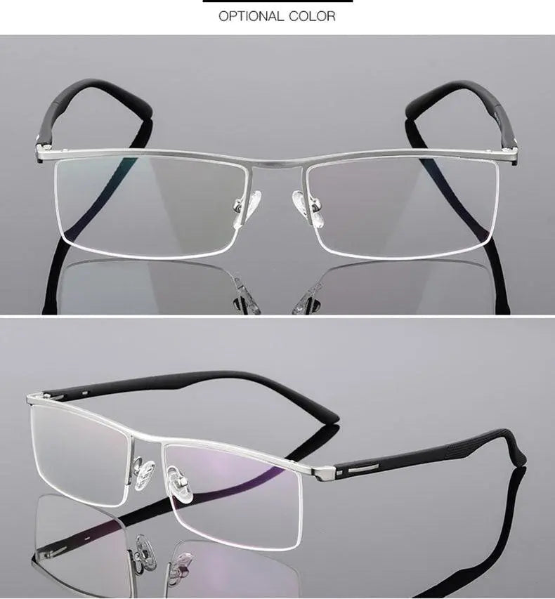 Unisex Square Semi-Rimless TR90 Prescription Glasses P8831 — view 21 | Rx Spectacle