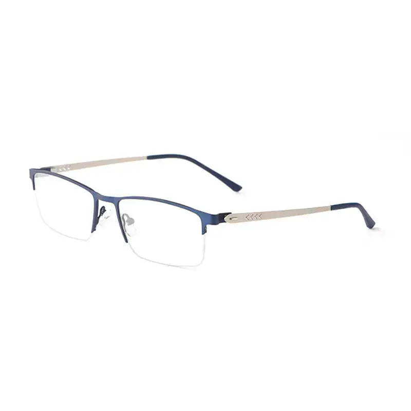 Unisex Square Semi-Rimless Alloy Prescription Glasses 98419 — view 6 | Rx Spectacle