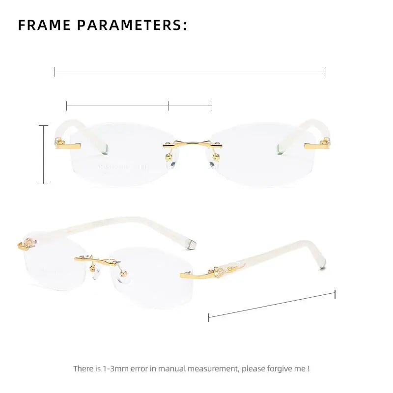 Women's Rimless Titanium Prescription Glasses 58069 — view 3 | Rx Spectacle