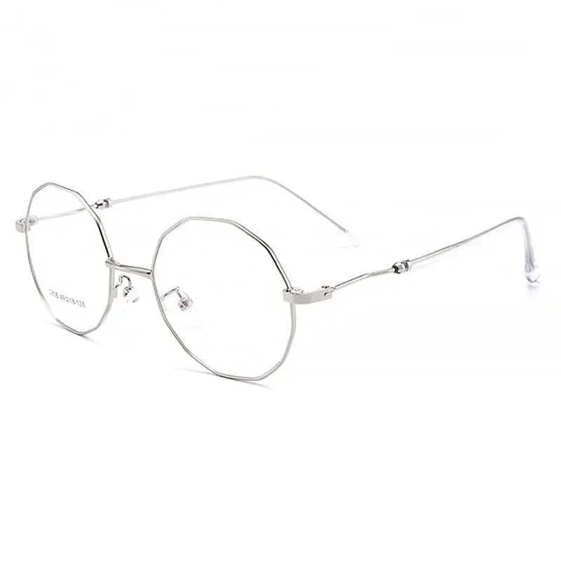 Unisex Polygon Full Rim Alloy Prescription Glasses D838 — view 2 | Rx Spectacle