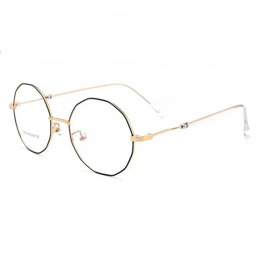 Unisex Polygon Full Rim Alloy Prescription Glasses D838 — view 1 | Rx Spectacle