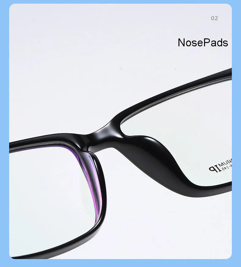 Men's Rectangular Full Rim Titanium Prescription Glasses 7036 — view 14 | Rx Spectacle