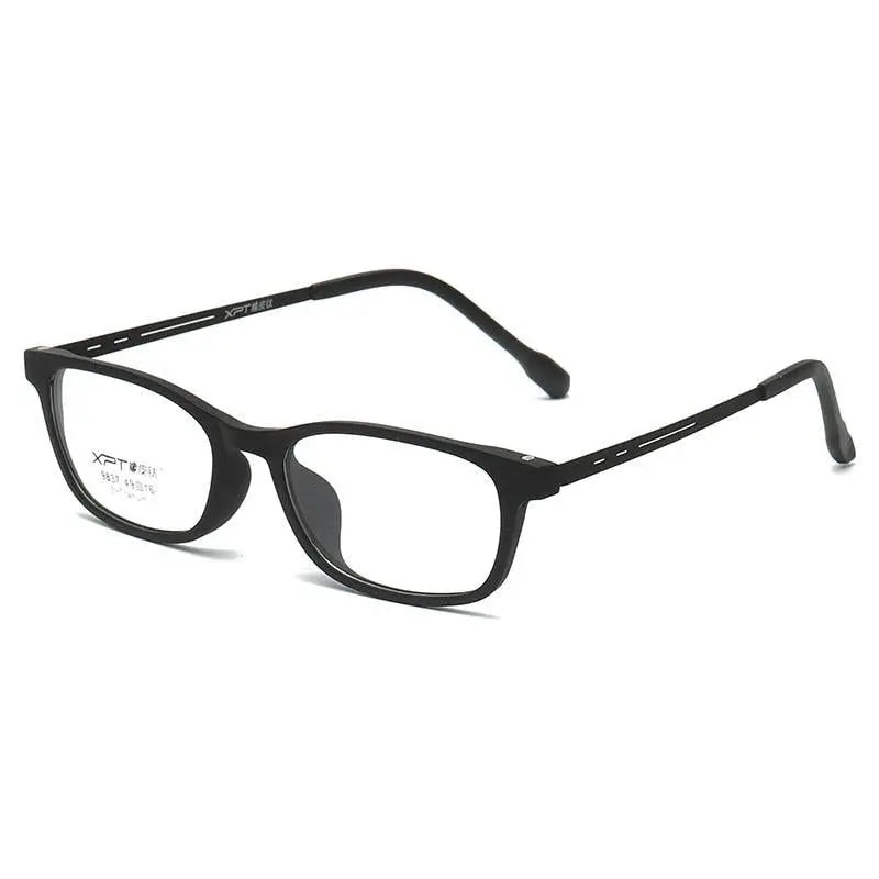 Unisex Square Full Rim Titanium Prescription Glasses 9837 — view 16 | Rx Spectacle