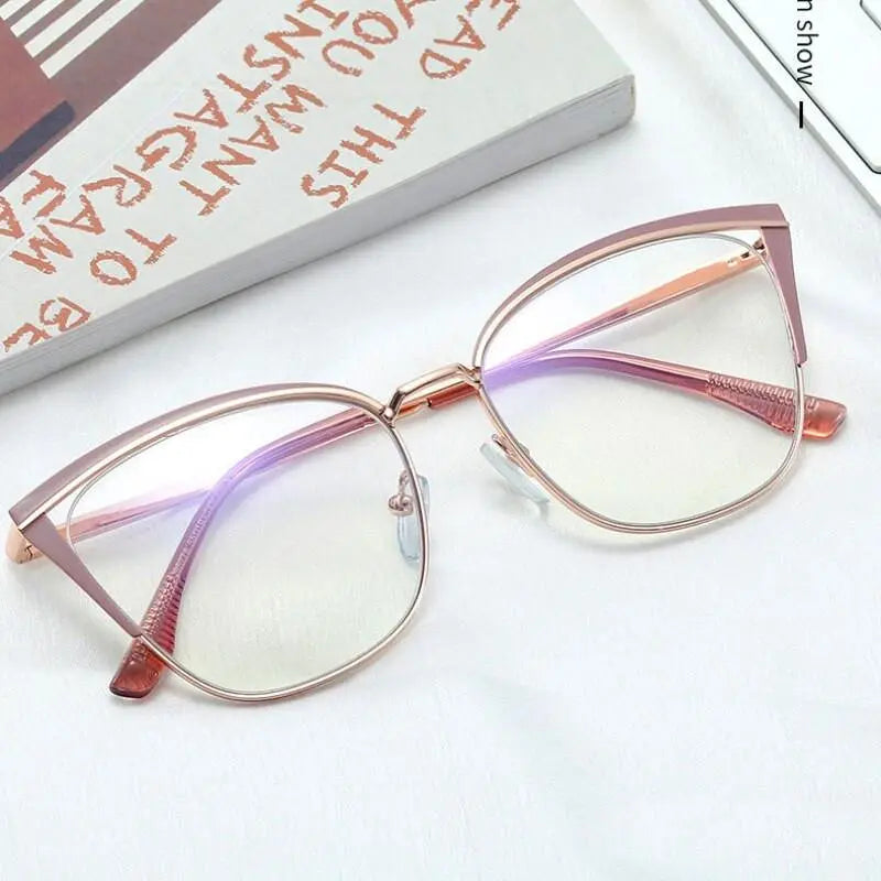 Women's Cat Eye Full Rim TR90 Prescription Glasses 95778 — view 7 | Rx Spectacle