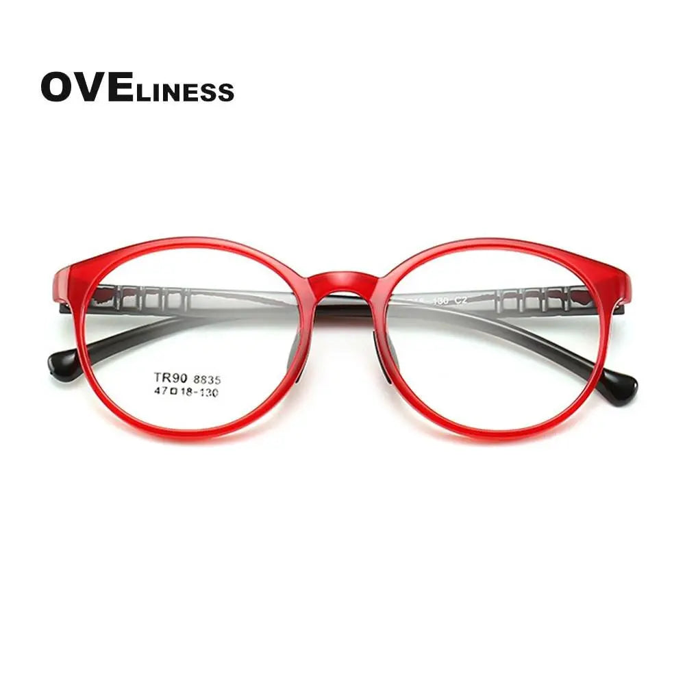 Unisex Round Full Rim Titanium Prescription Glasses 8835 — view 5 | Rx Spectacle