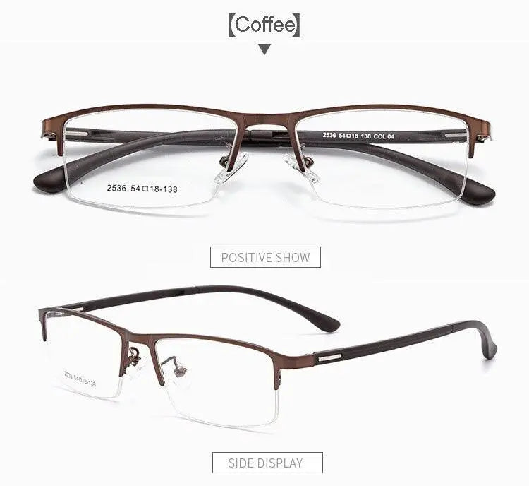 Men's Semi-Rimless TR90 Prescription Glasses — view 11 | Rx Spectacle