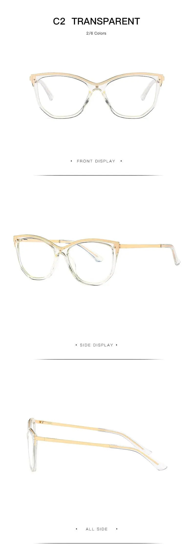 Women's Cat Eye Full Rim Acetate Prescription Glasses 2048 — view 16 | Rx Spectacle