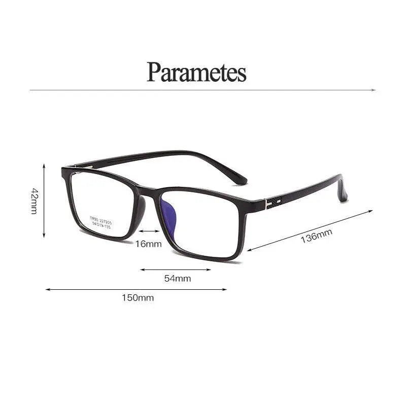 Unisex Rectangular Full Rim TR90 Prescription Glasses 227 — view 5 | Rx Spectacle