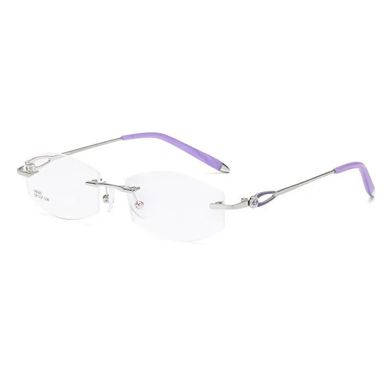 Women's Rimless Alloy Prescription Glasses 58060 — view 10 | Rx Spectacle