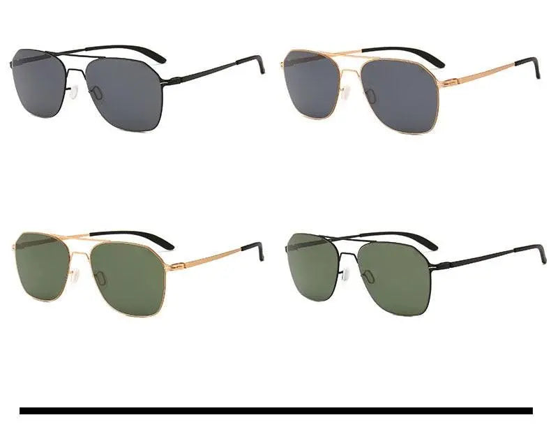 Men's Square Full Rim Alloy Double Bridge Prescription Glasses 7704 — view 12 | Rx Spectacle