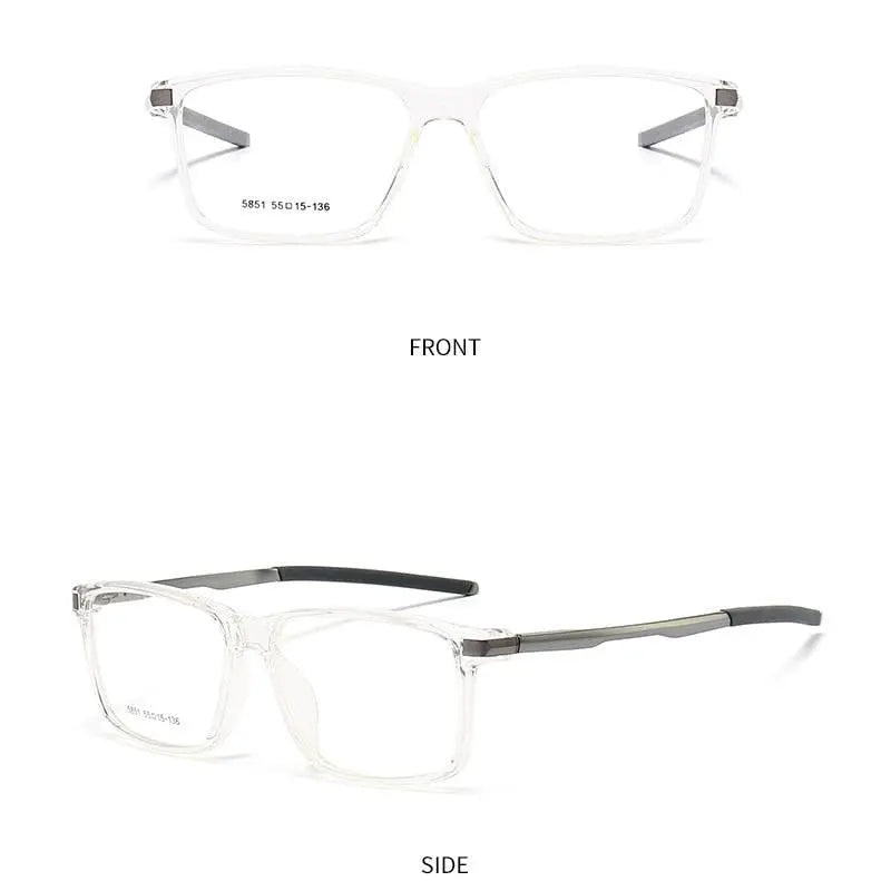 Men's Square Full Rim TR90 Sports Glasses 5851 — view 9 | Rx Spectacle