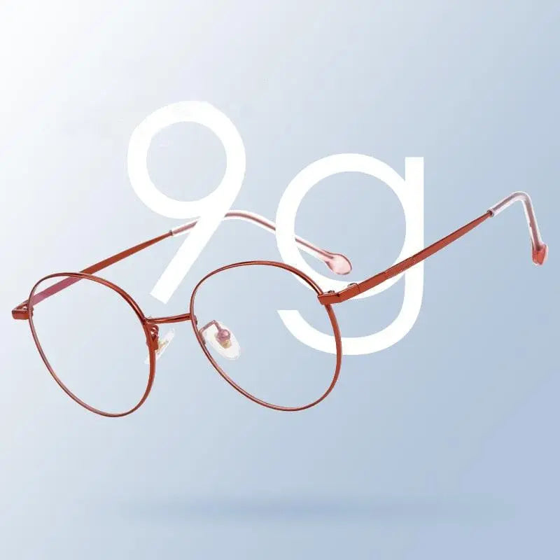 Women's Round Full Rim Titanium Prescription Glasses 2054 — view 12 | Rx Spectacle