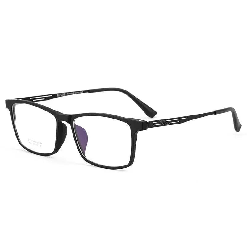 Unisex Full Rim Titanium Prescription Glasses Y8883 — view 8 | Rx Spectacle