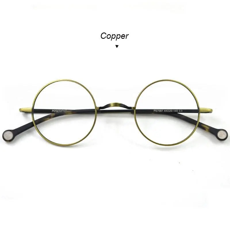 Unisex Round Full Rim Alloy Prescription Glasses Ps7087 — view 8 | Rx Spectacle