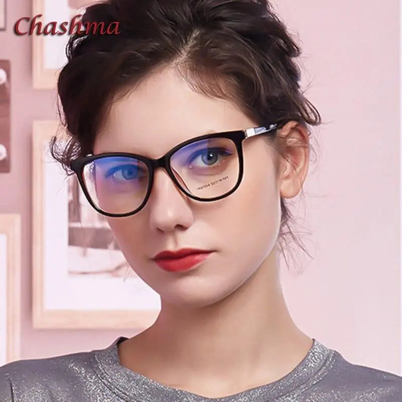 Women's Square Full Rim Titanium Prescription Glasses 87004 — view 10 | Rx Spectacle