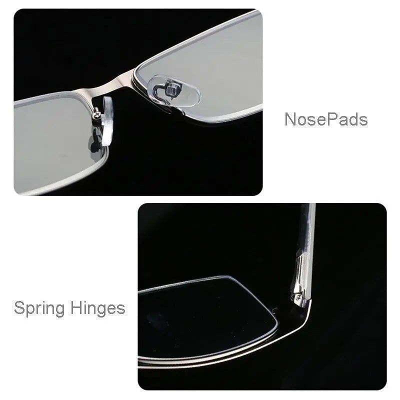 Men's Square Full Rim Alloy Reading Glasses R89865 — view 5 | Rx Spectacle