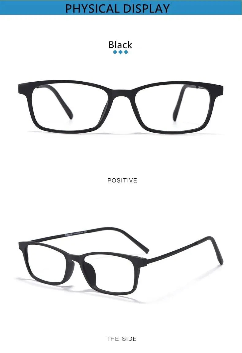 Unisex Full Rim Titanium Prescription Glasses 8802 — view 12 | Rx Spectacle