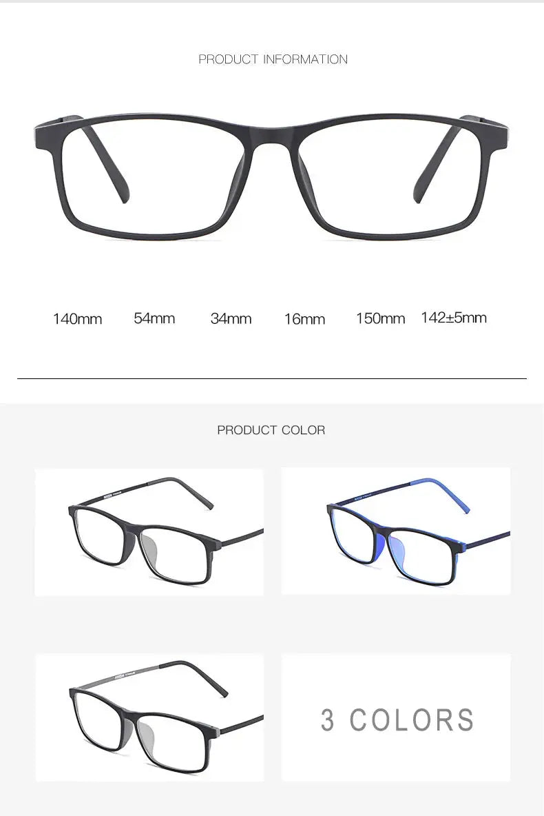 Unisex Square Full Rim Titanium Prescription Glasses 720991 — view 2 | Rx Spectacle