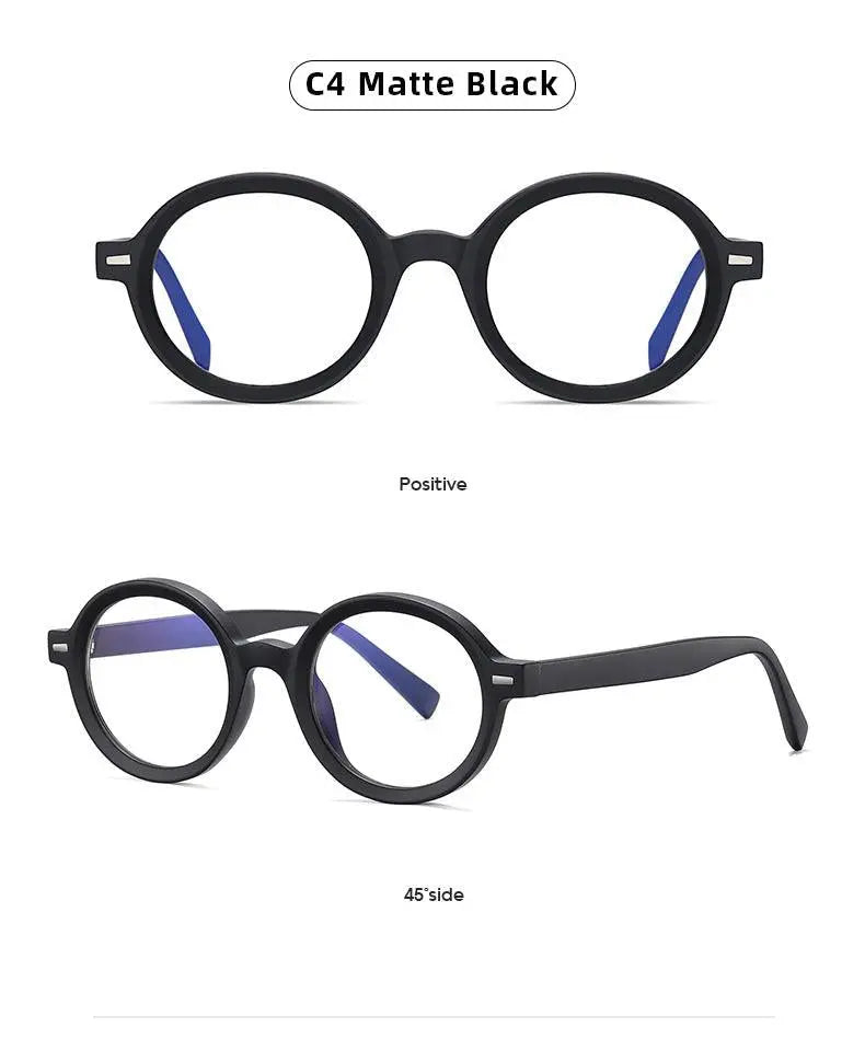 Unisex Round Full Rim Titanium Prescription Glasses 2092 — view 17 | Rx Spectacle